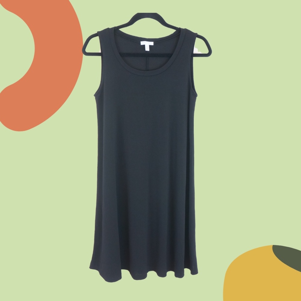 Flowy Black A-Line Mini Dress